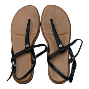 Cole Haan Black Flora Thong Sandals 7